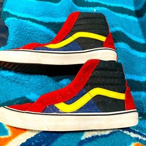 Multi colored vans size size is 10